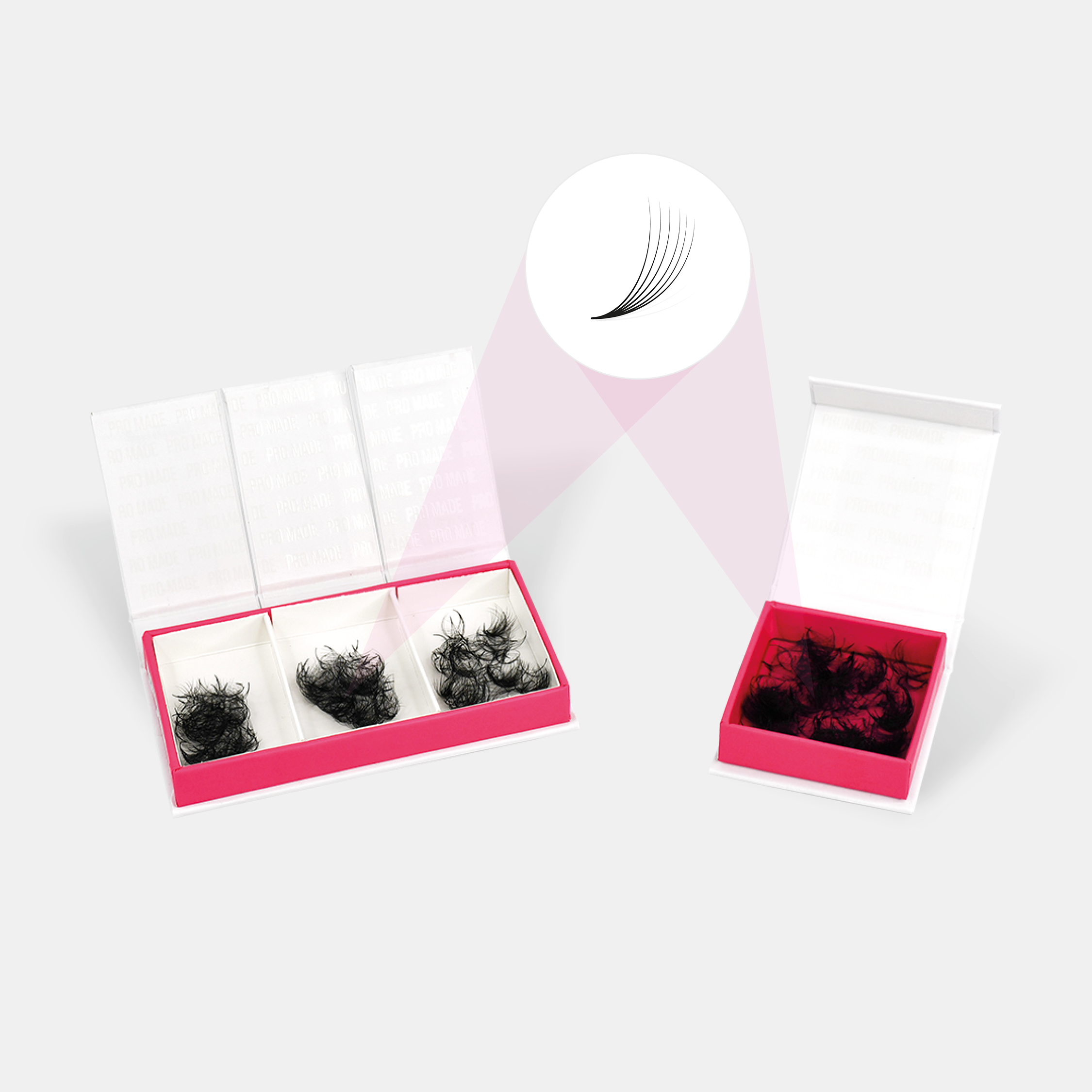 thumbnail interactive-video image 1 of Kimeyelashes 1000 Premade Volume Loose Fans 6D Eyelash Extensions - Mixed Colors 9-16mm 0.07mm 1 of 4