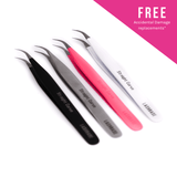 Premium Straight Curve Tweezers - Accessories - LashBase Limited