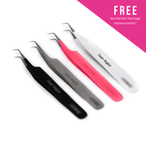 Premium Swan Angled Tweezers - Accessories - LashBase Limited
