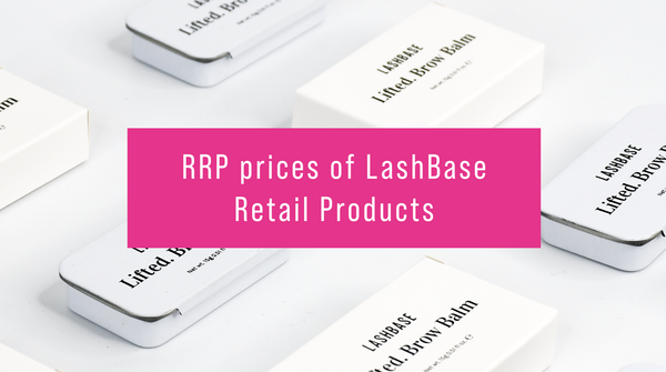 RRP prices of LashBase Retail Products