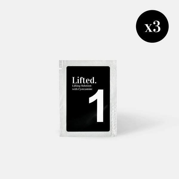 Lifted. with Cysteamine. Lift 1 - (3 Sachets) - Shaped. - LashBase Limited