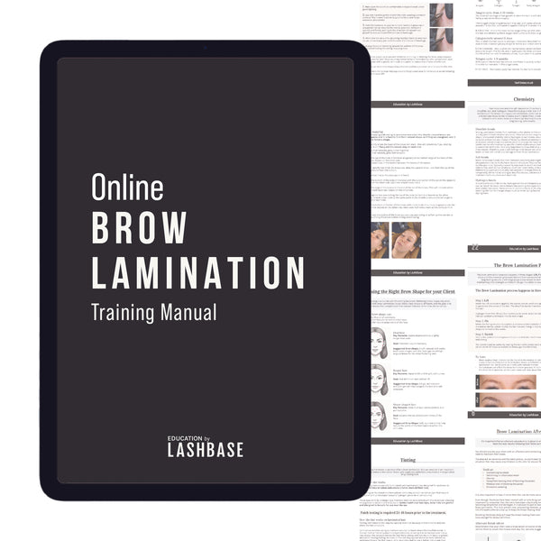 Online Lifted. Brow Lamination Course - Training Manual - LashBase Limited