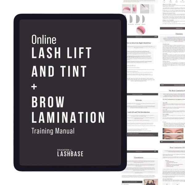 Online Lifted. Lash Lift & Tint & Brow Lamination Course - Training Manual - LashBase Limited